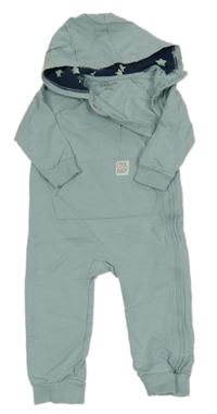 Modrošedá tepláková kombinéza s kapucí So Cute