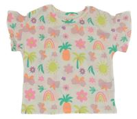 Bílé tričko s potiskem C&A