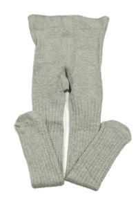 Šedé žebrované punčocháče