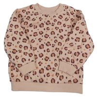 Svetloružová mikina so vzorom