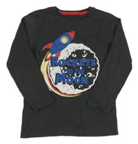 Tmavosivé tričko s raketou Zippy