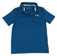Petrolejové polo sportovní funkční tričko s logem Under Armour
