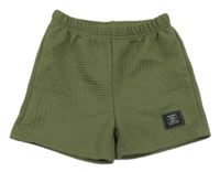 Khaki vzorované teplákové kraťasy Shein