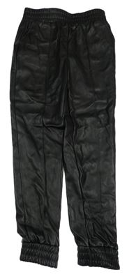Čierne koženkové cuff nohavice Primark