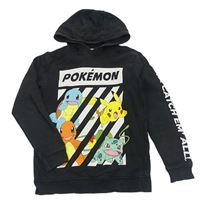Černá mikina s pokémony a kapucí George