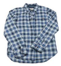 Modro-bílo-tmavomodrá kostkovaná košile H&M