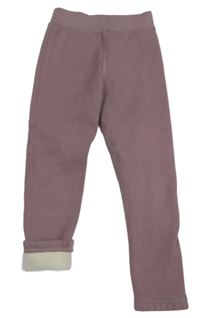 Starofialové teplákové zateplené legíny 