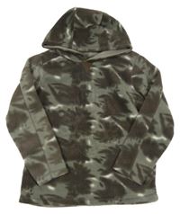 Army fleecová mikina s kapucňou