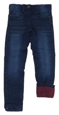 Tmavomodré skinny podšité rifle POCOPIANO