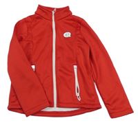 Červená thermo propínací mikina s nápisem 