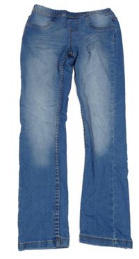 Modré rifľové crop džegíny YOUNG IDOLS