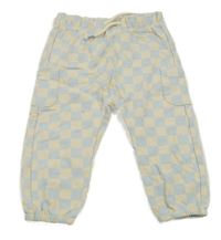 Světlemodro/béžové kockované cargo tepláky George