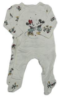 Bílý overal s Minnie a Mickey PRIMARK