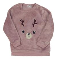 Staroružová plyšová mikina s čumáčkem so cute