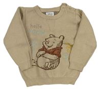 Béžový sveter s medvídkem Pú Disney