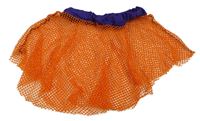 Kockovaným - Oranžová sieťovaná sukňa