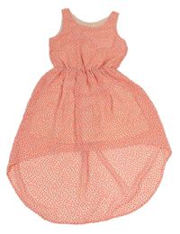Smetanovo-neonově růžové květované šaty H&M