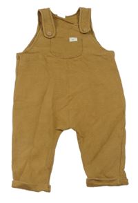 Hnědé žebrované laclové tepláky H&M