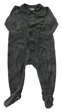 Antracitový sametový overal s límečkem H&M