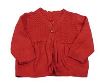 Červený prepínaci sveter s perforovaným vzorom George