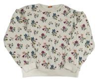 Biela kvetovaná mikina