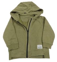 Khaki prepínaci mikina s kapucňou Nutmeg