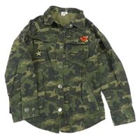 Army plátenná košeľová bunda s růží River Island