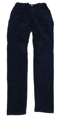 Tmavomodré manšestrové skinny kalhoty Mayoral