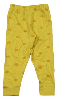 Hořčicové puntíkaté pyžamové kalhoty George