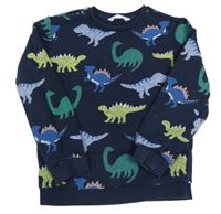 Tmavomodrá mikina s dinosaurami M&S