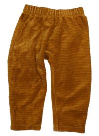 Medové rebrované zamatové tepláky C&A