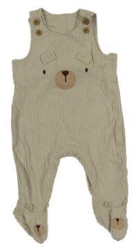 Hnědé žebrované dupačky s medvěďom George