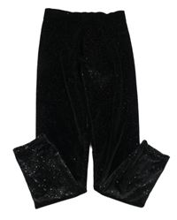 Čierne trblietavé zamatové legíny Nutmeg