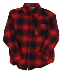 Červeno-černá kostkovaná košile Primark