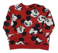 Tmavočervená mikina s Mickeym Disney