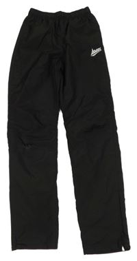 Čierne šušťákové podšité nohavice