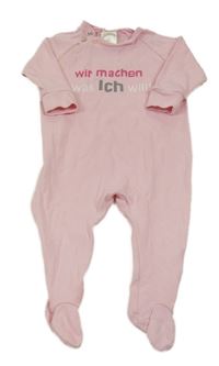 Ružový overal s nápisom Dimo