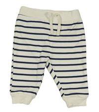 Bílo-tmavomodré pruhované tepláky Primark