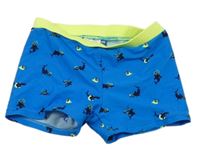 Modré nohavičkové plavky se žraloky