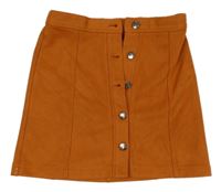 Tehlová semišová prepínaci sukňa Fish&Chips