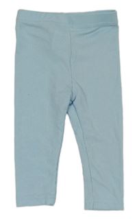 Svetlomodré rebrované legíny Shein