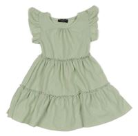 Svetlozelené šaty s volány