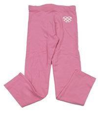 Nové - Růžové legíny s kostkovaným srdcem Pep&Co