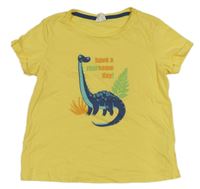 Žlté tričko s dinosaurom Pocopiano