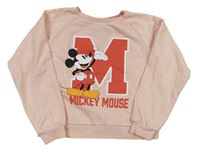 Svetloružová crop mikina s Mickeym Primark