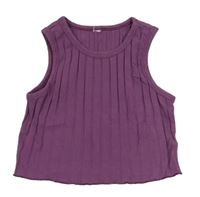 Fialový rebrovaný crop top