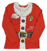 Červené tričko s potiskem - Santa Pep&Co
