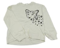 Biela mikina s leopardom mango