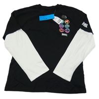 Nové - černo-bílé triko s Marvel Next