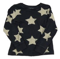 Tmavomodré pyžamové tričko s hviezdami Next